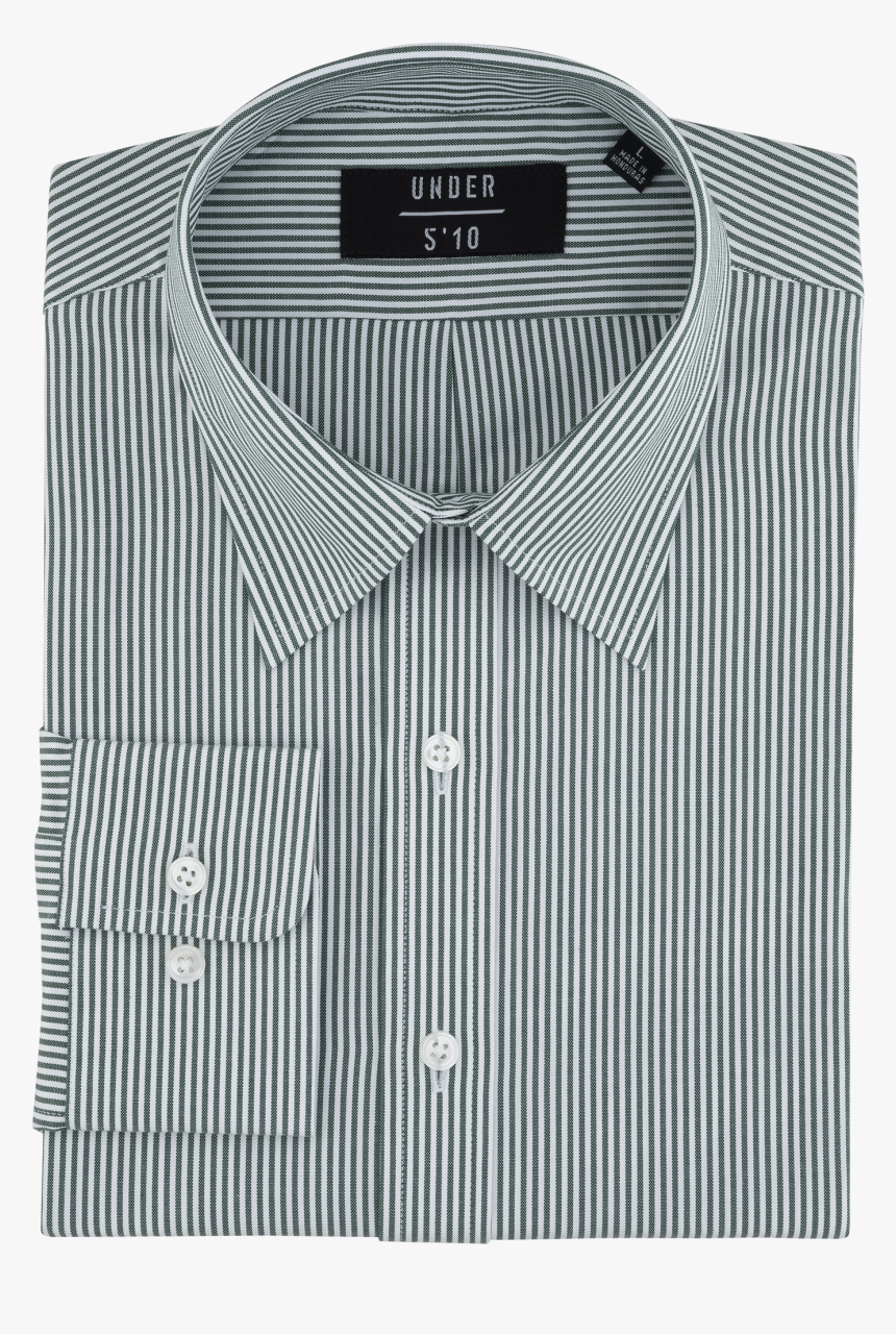 Green Striped Modern Oxford Shirt For Short Men And - Active Shirt, HD Png Download, Free Download