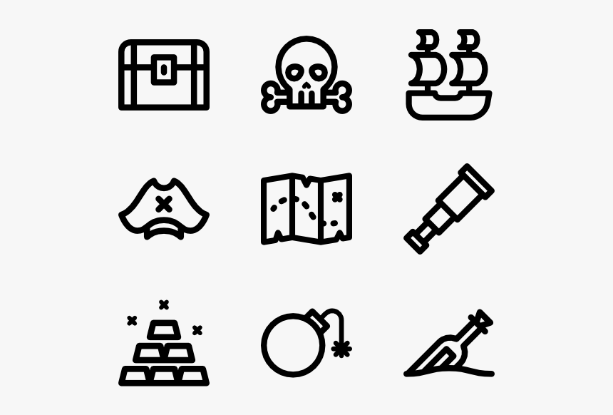 Pirates - Autumn Icon Black And White, HD Png Download, Free Download
