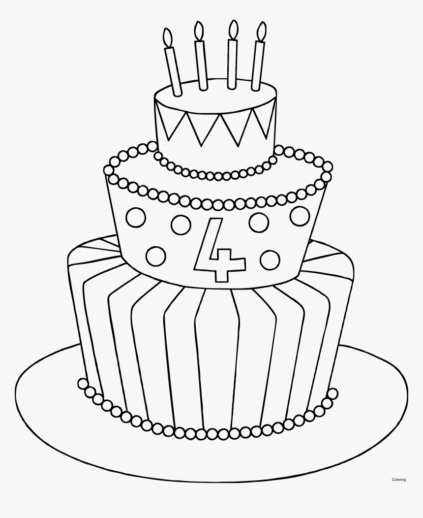 Maxresdefault How To Draw A Cake Coloring Birthday - Easy Simple Cake