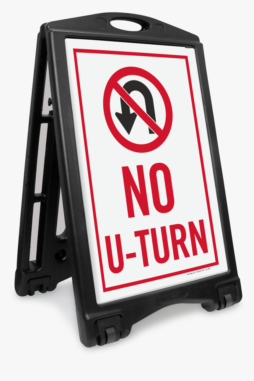 No U Turn Portable Sidewalk Sign - Please Pull Forward Sign, HD Png Download, Free Download