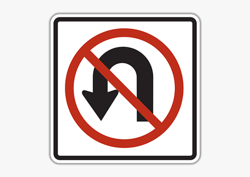 No U Turn - U Turn Sign, HD Png Download, Free Download