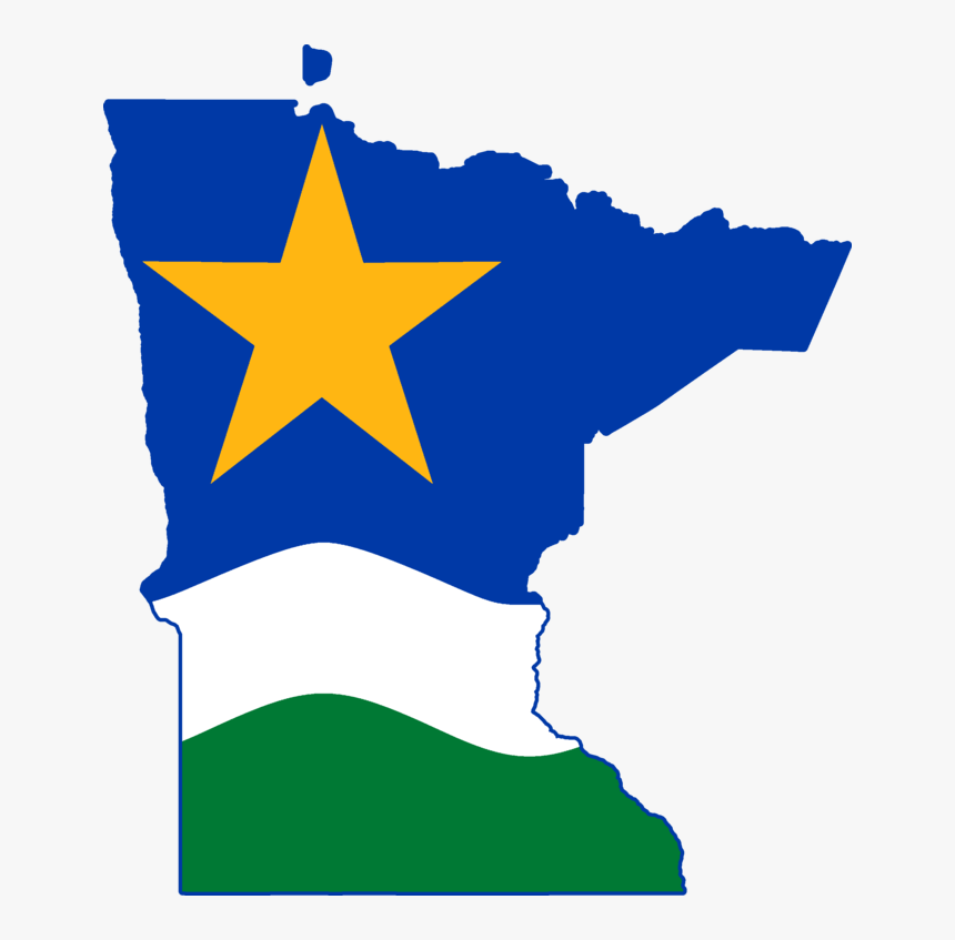 Minnesota Flag Map Png, Transparent Png, Free Download