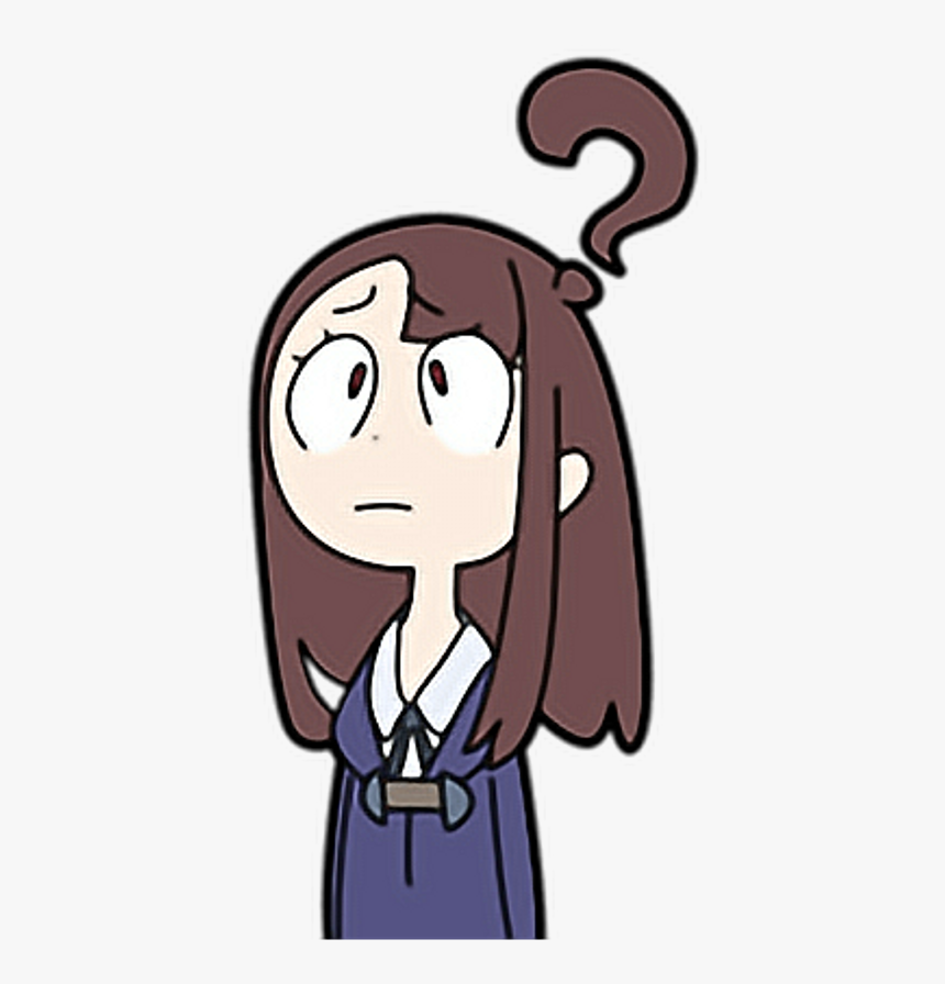 #anime #girl #akkokagari #littlewitchacademia #magic - Confused Anime Girl Png, Transparent Png, Free Download