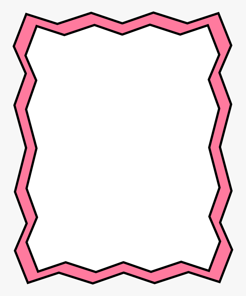 Full Page Pink Zig Zag Frame - Zig Zag Page Border, HD Png Download, Free Download