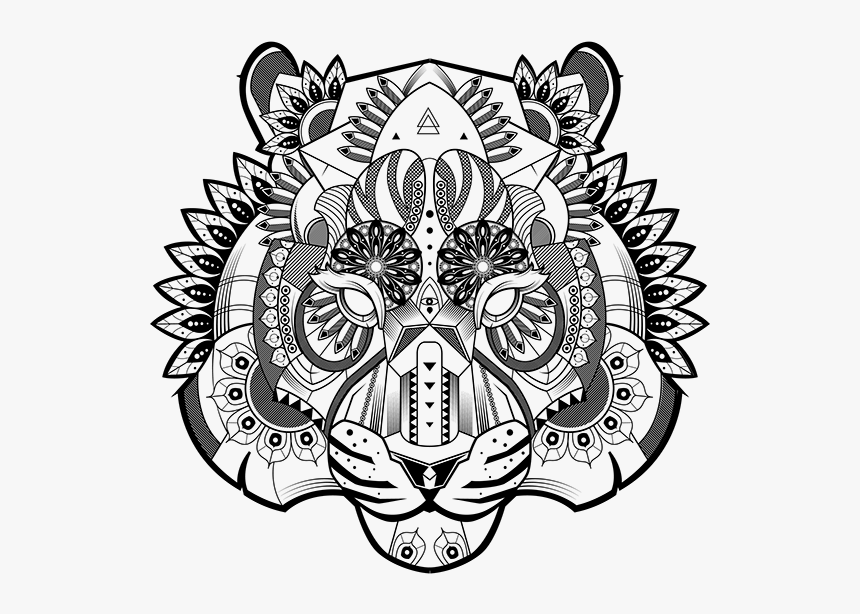 Zentangle Tiger On Wacom Gallery, HD Png Download, Free Download