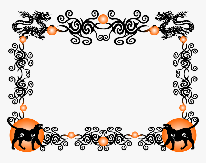 Chinese Dragon Border Png, Transparent Png, Free Download