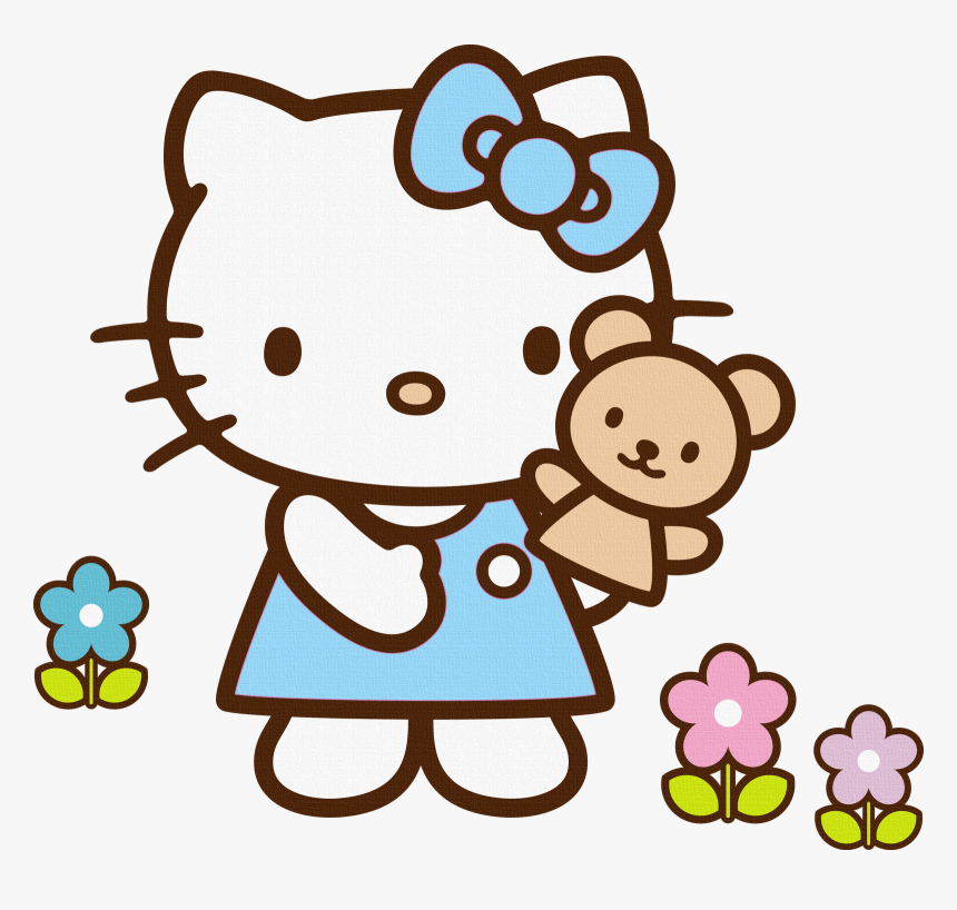 Hello Kitty Clip Art 4 Wikiclipart - Transparent Background Floral Hello Kitty Png, Png Download, Free Download