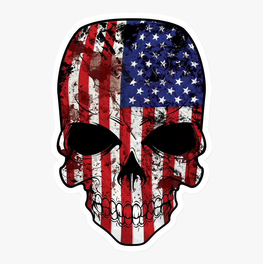 Skull Usa Flag Png, Transparent Png, Free Download