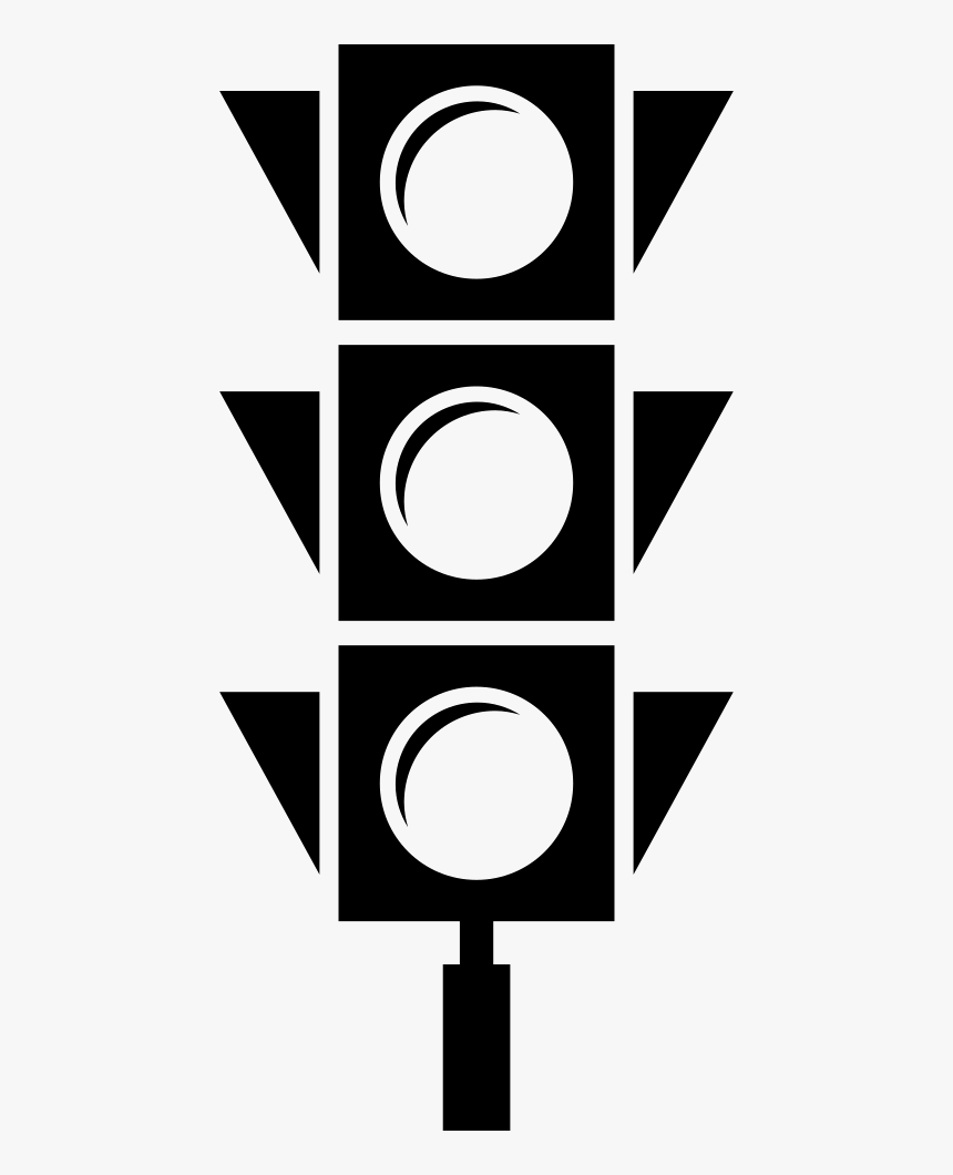 Traffic Light - Traffic Light Black And White Png, Transparent Png, Free Download