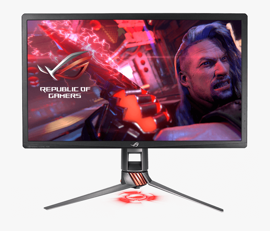 Asus Rog Swift Pg27uq Front Image - Rog Swift 4k Hdr Gaming Monitor Pg27uq, HD Png Download, Free Download