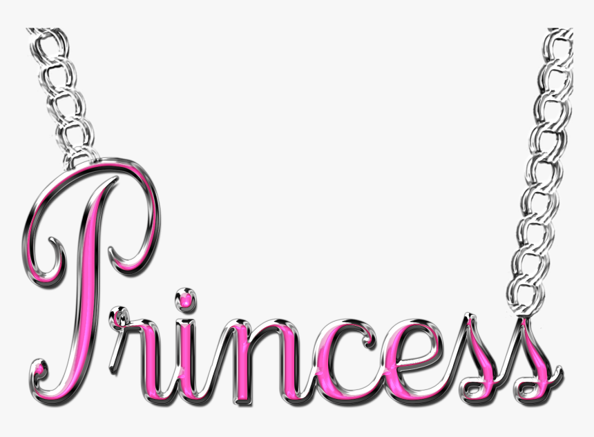 Graphic Free Stock Word Princess Necklace Png By Princessdawn - Princess Word Pink Png, Transparent Png, Free Download