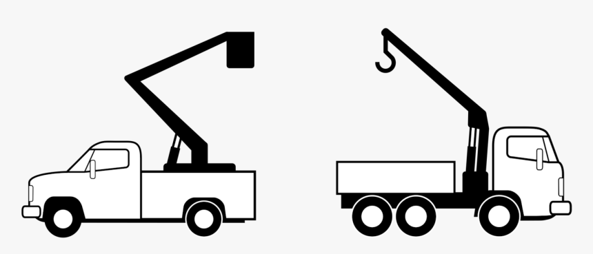 Tow Truck Crane Computer Icons Vehicle - Truck Lift Clipart Black And White, HD Png Download, Free Download