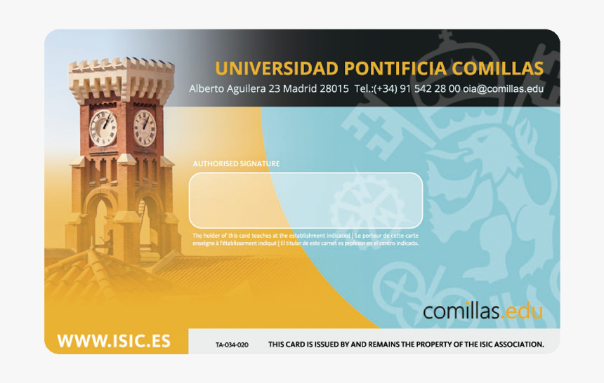 Carnet De Estudiante Isic Reverso, HD Png Download, Free Download