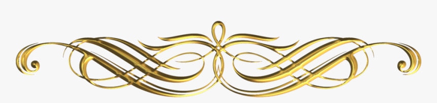 Gold Swirl Png - Gold Line Design Png, Transparent Png, Free Download