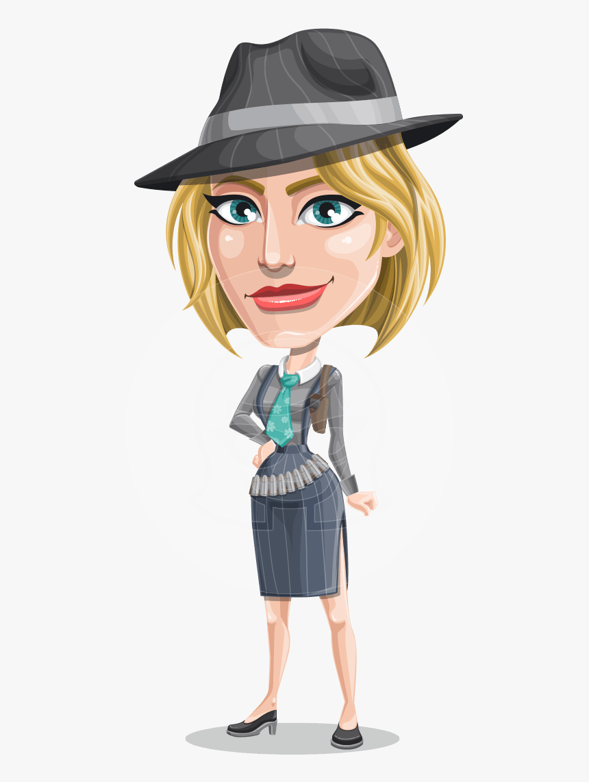 Blonde Bank Robber Girl Cartoon Vector Character Aka - Women Cartoon Character, HD Png Download, Free Download