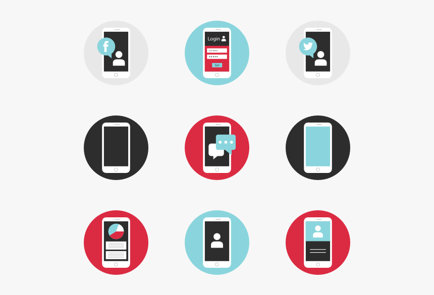 Mobile Wireframes - Electronic Devices Icons Png, Transparent Png, Free Download