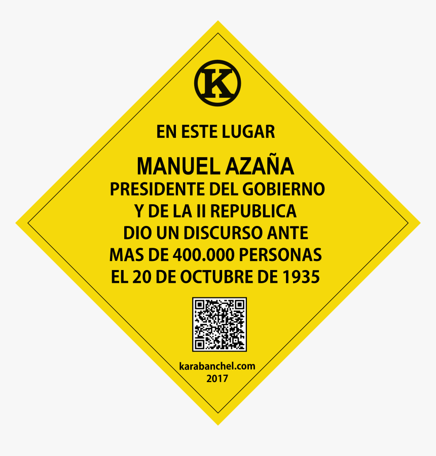 Discurso De Manuel Azaña En Comillas - Sign, HD Png Download, Free Download