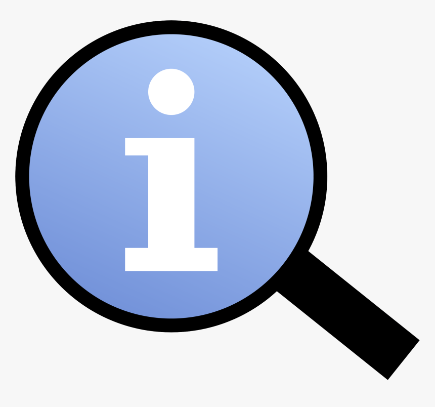 Information Magnifier Icon - Information Png, Transparent Png, Free Download