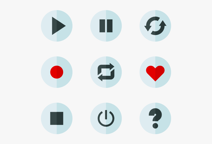 Multimedia Player Control - Video Player Control Icons, HD Png Download, Free Download