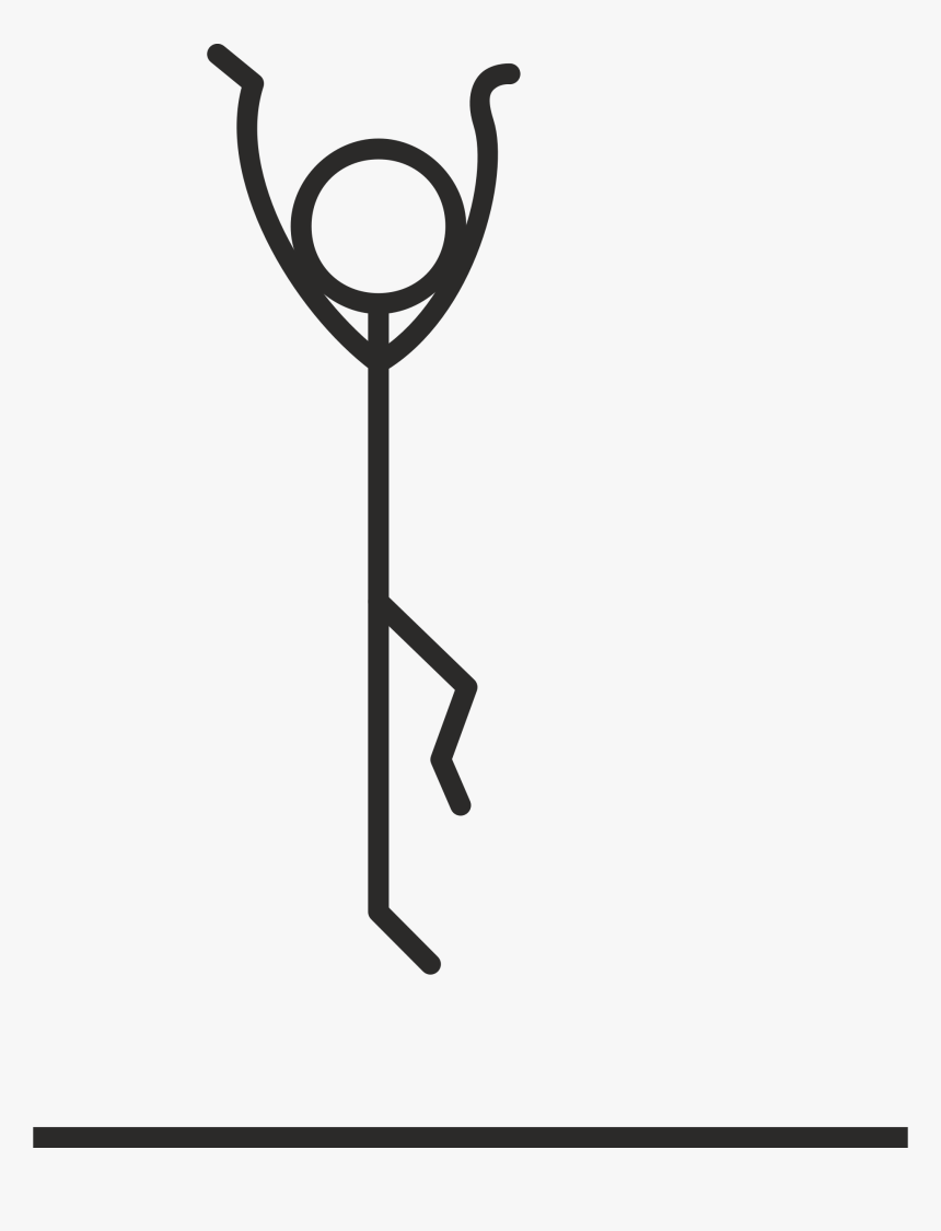 Transparent Stick People Png - Stick Figure Jumping, Png Download, Free Download