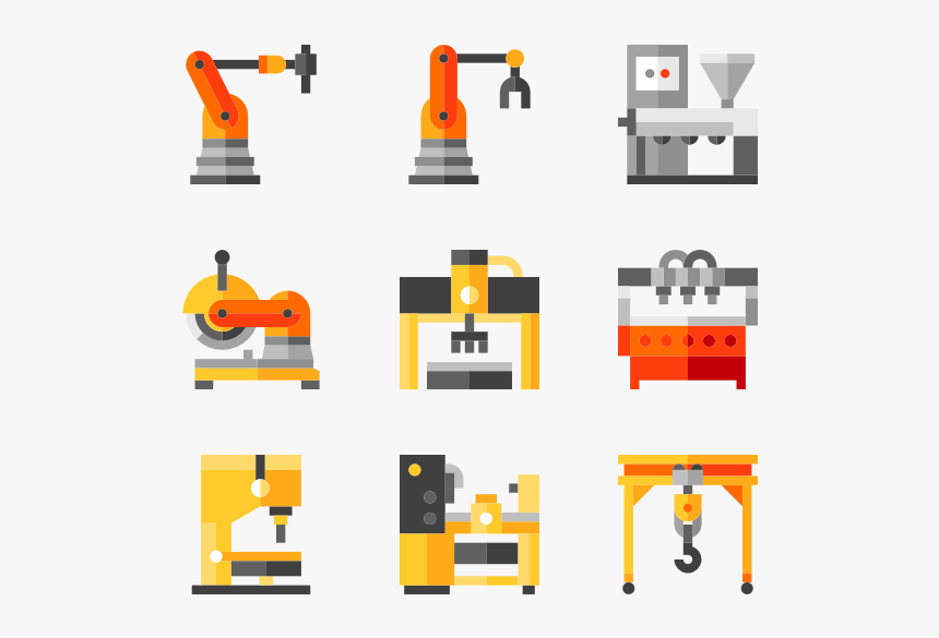 Factory Machinery Set - Machine Icon, HD Png Download, Free Download