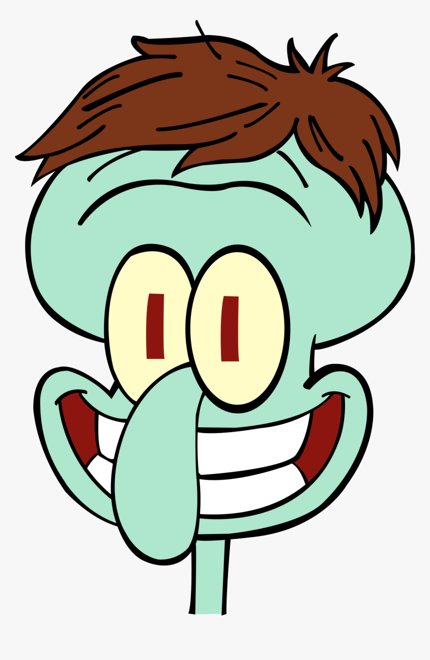 Squidward Clipart For Printable - Squidward With Hair, HD Png Download, Free Download