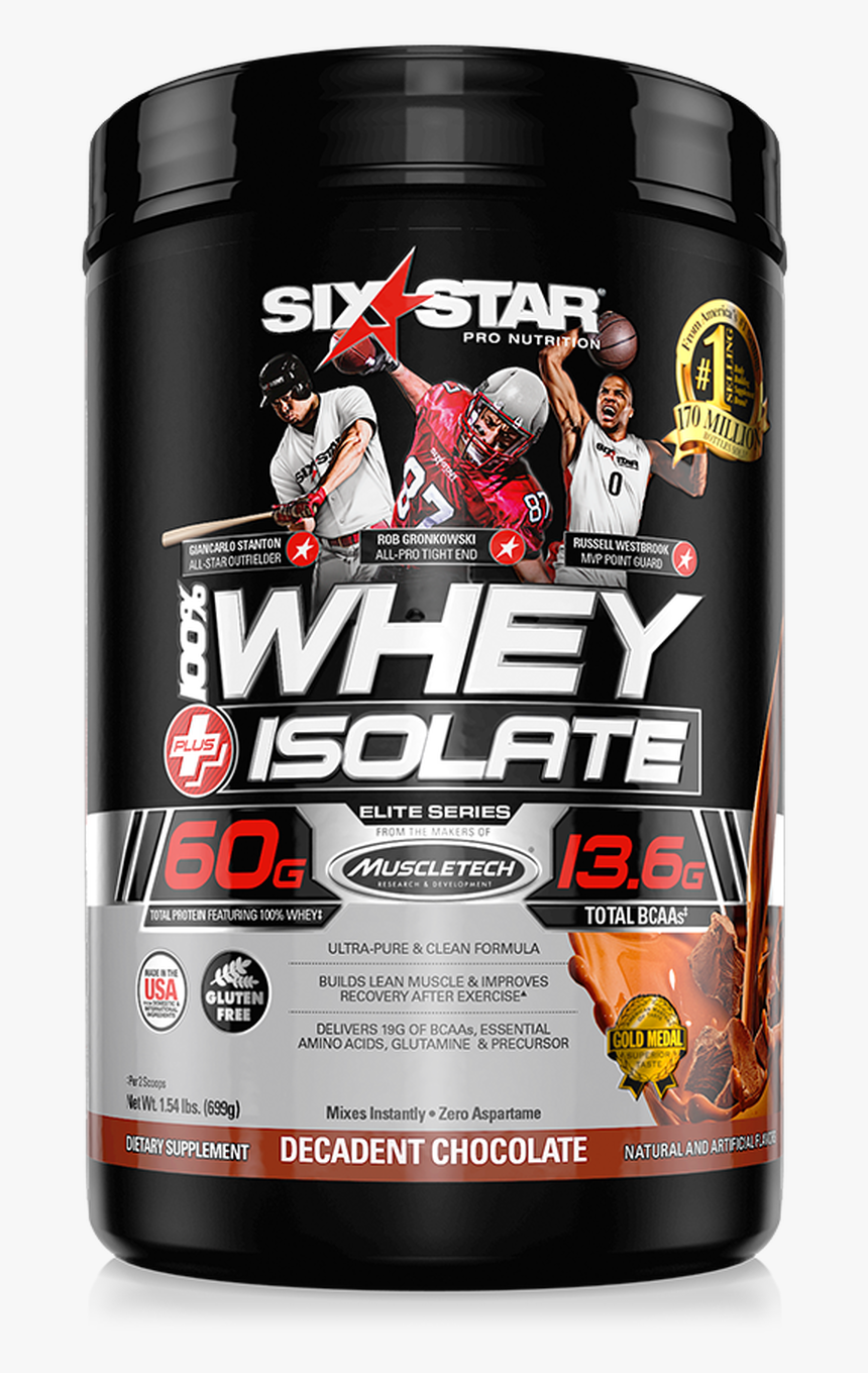 100% Whey Plus Isolate - Whey Protein Six Star, HD Png Download, Free Download