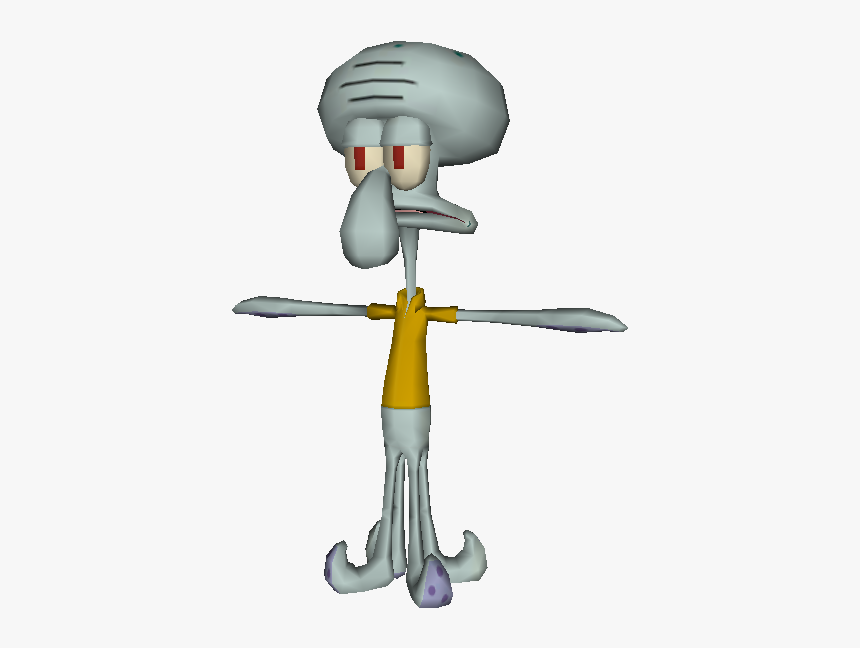 Squidward Tentacles Model - Spongebob Battle For Bikini Bottom Characters, HD Png Download, Free Download