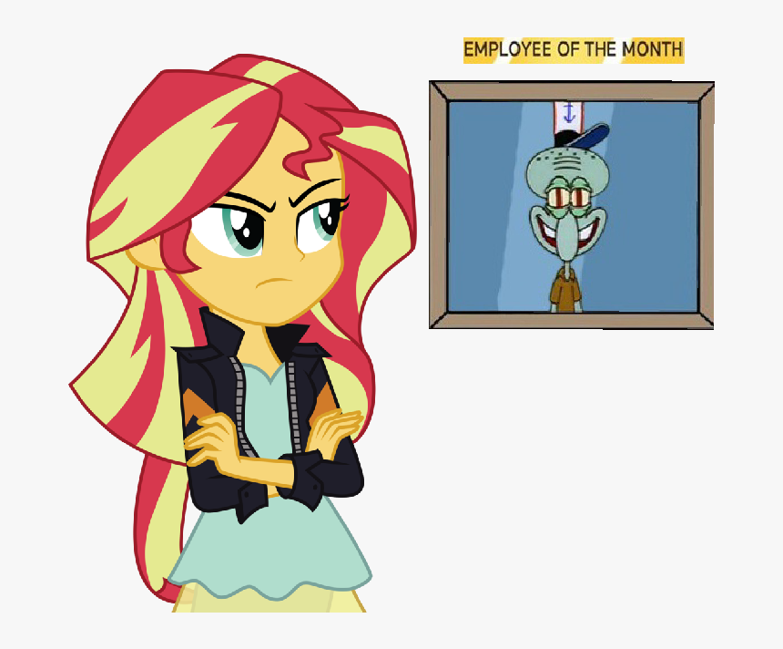 Employee Of The Month Equestria Girls Meme Safe Simple - Mlp Sexy Sunset Shimmer, HD Png Download, Free Download