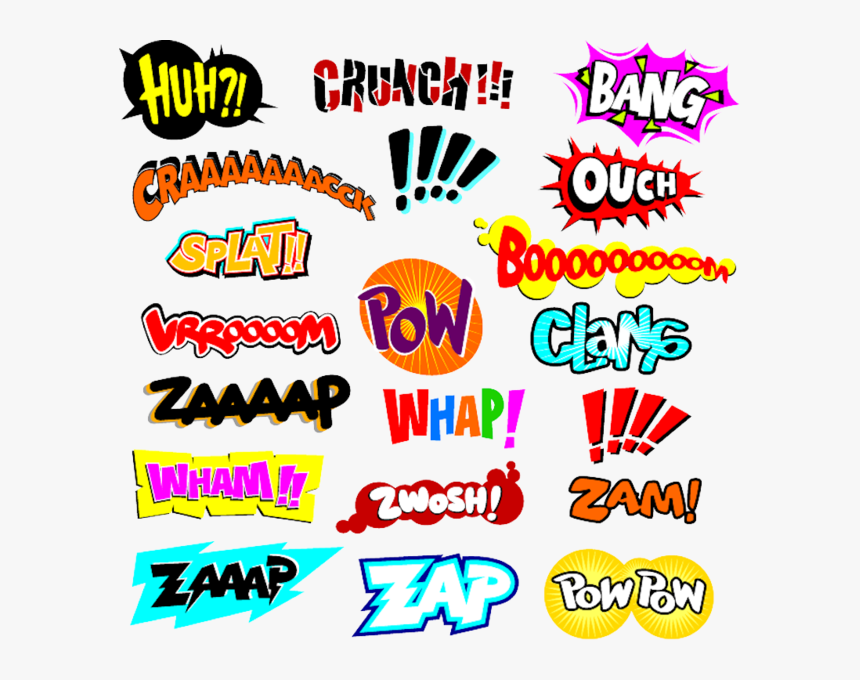 Transparent Comic Book Pow Png - Comic Book Words Psd, Png Download, Free Download