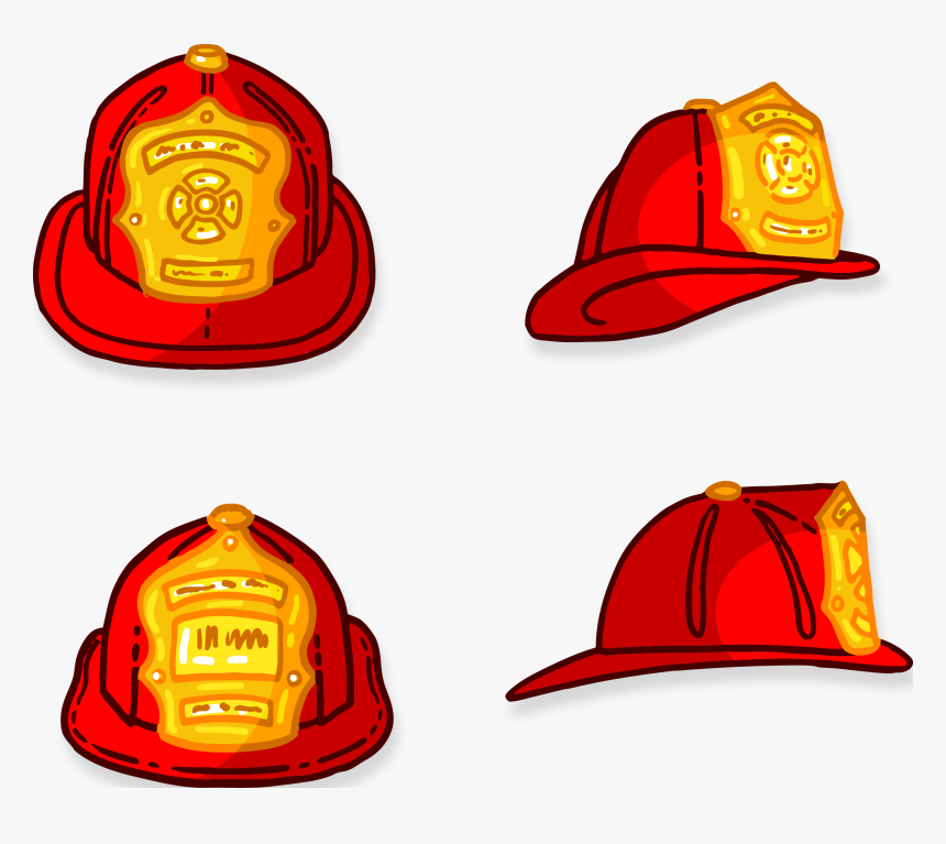 Baseball Cap Firefighter Clip Art - Firefighter Helmet Vector Free, HD Png Download, Free Download