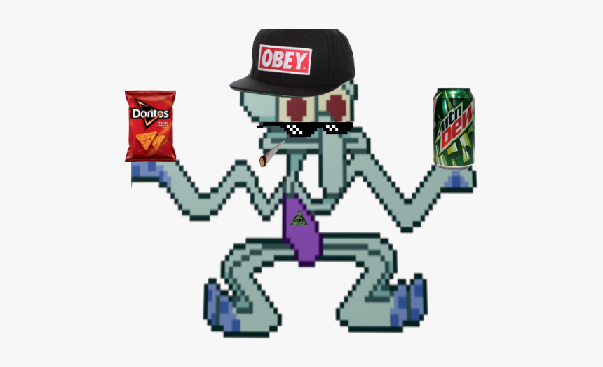 Mlg Dank Squidward - Mlg Squidward, HD Png Download, Free Download