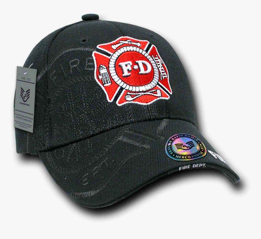 Firefighter Cap Shadow Black - Fire Department Ball Cap Logos, HD Png Download, Free Download