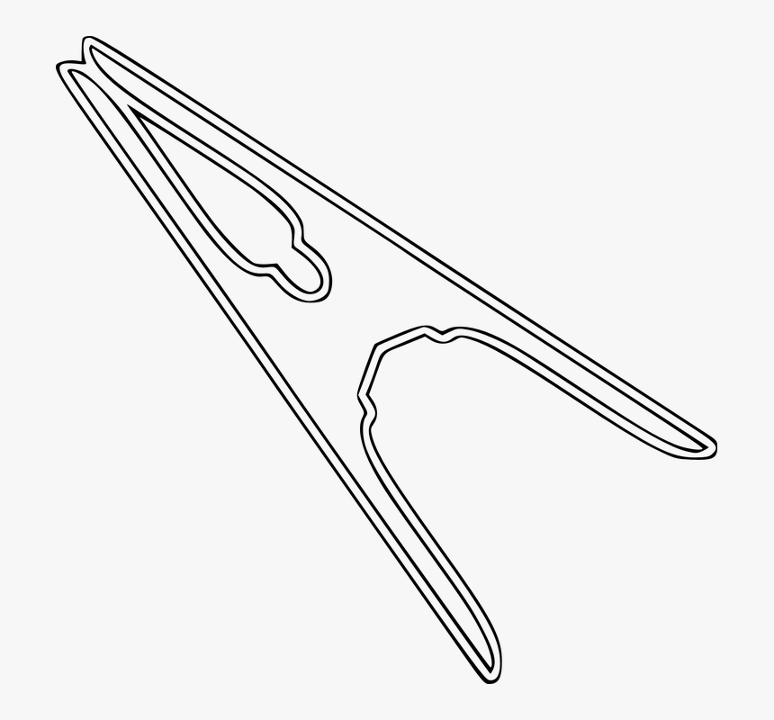 Clothes Peg, Clothes Pin, Lau - Outline Image Of Peg, HD Png Download, Free Download