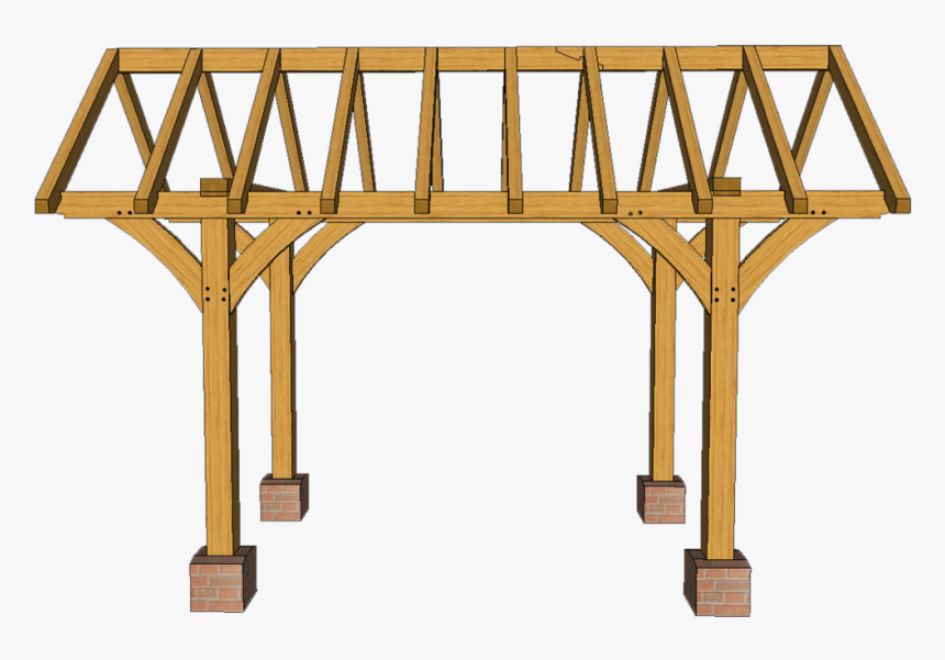 R7 Oak Litchgate Type Pergola - Wood, HD Png Download, Free Download