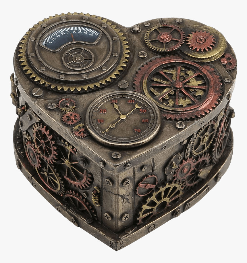 Steampunk Heart Shaped Trinket Box - Steampunk, HD Png Download, Free Download