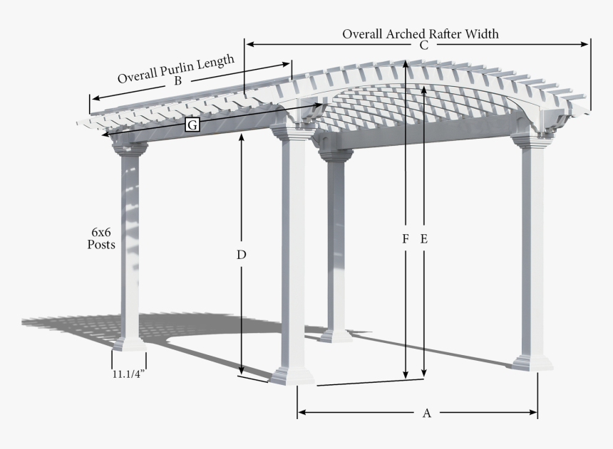 Arched Artisan Pergola Size - Standard Pergola Height, HD Png Download, Free Download