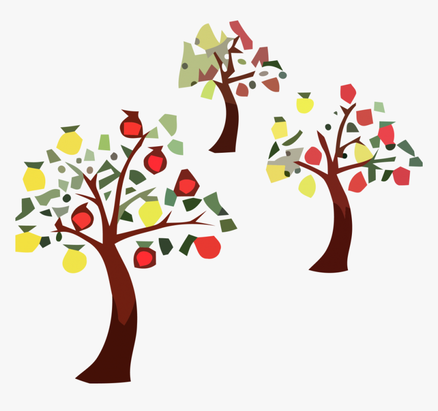 Mix Apple Tree Clipart Png - Tree With Fruits, Transparent Png, Free Download