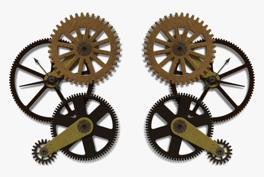 Clock Gears Png - Steampunk Gear Png, Transparent Png, Free Download