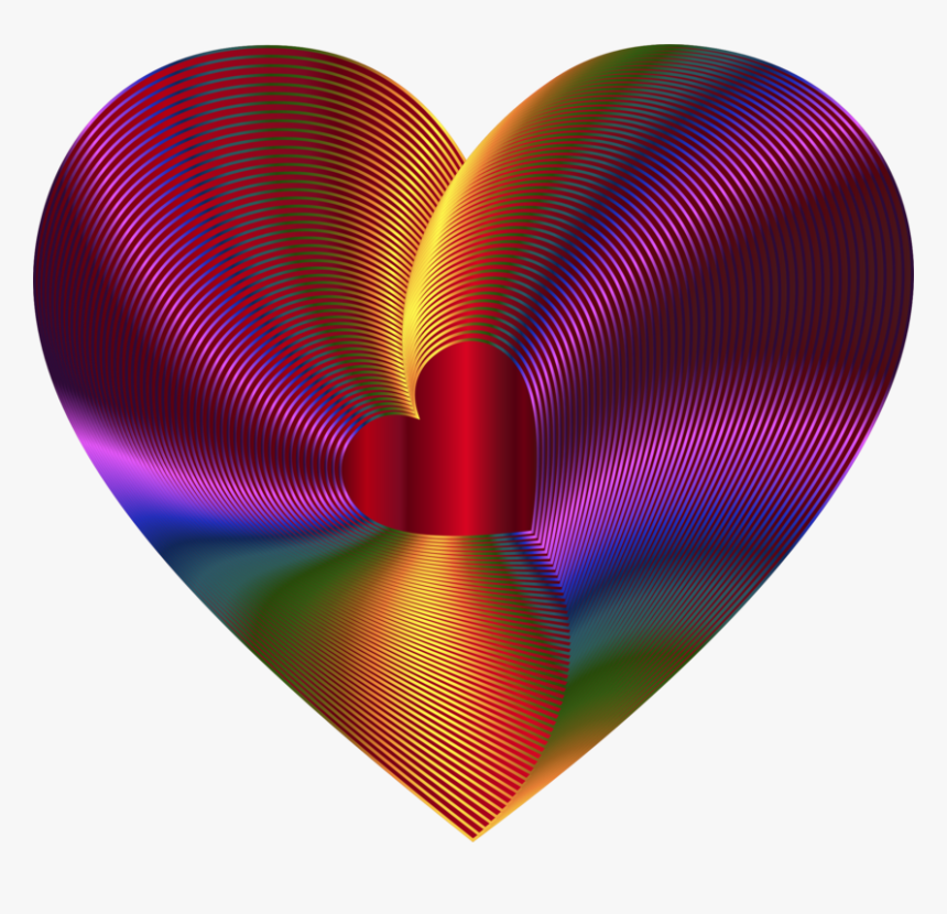 Heart,magenta,circle - Heart Rainbow Red, HD Png Download, Free Download