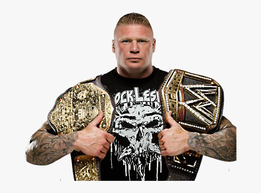 Lesnar And The Belts - Brock Lesnar 2014 Champion, HD Png Download, Free Download