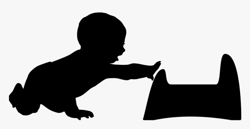 Potty Training, Potty, Baby, Crawling, Infant, Reaching - Baby Silhouette Clip Art, HD Png Download, Free Download