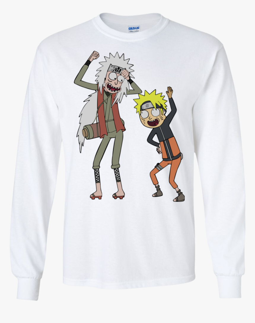Rick And Morty Naruto And Jiraiya T Shirt, Long Sleeve, - Naruto Rick And Morty, HD Png Download, Free Download