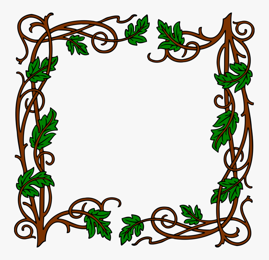 Plant,flora,leaf - Leaves Of Borders And Frames, HD Png Download, Free Download
