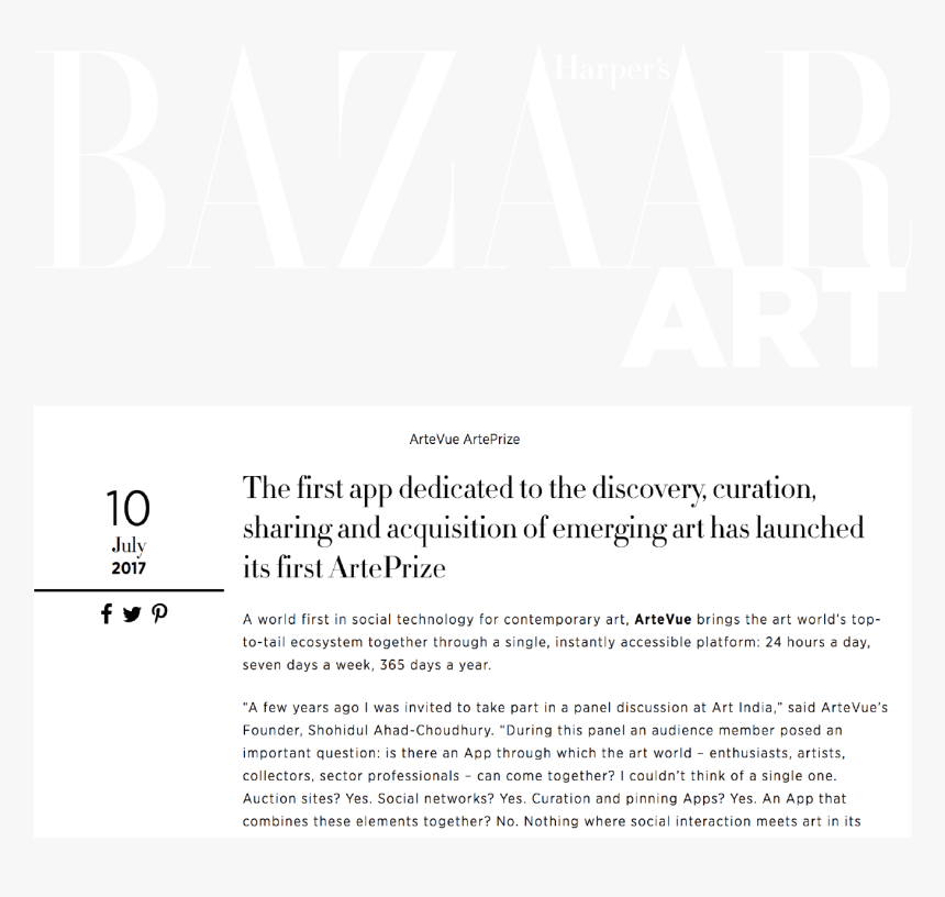 “the First App Dedicated To The Discovery, Curation, - Harper's Bazaar Logo White Png, Transparent Png, Free Download