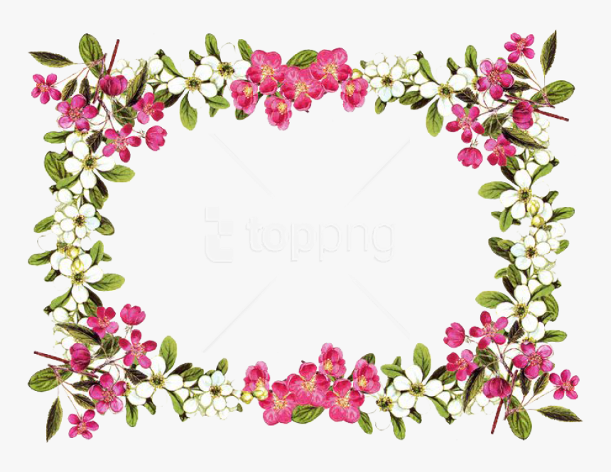 Printable Flower Border Design, HD Png Download, Free Download