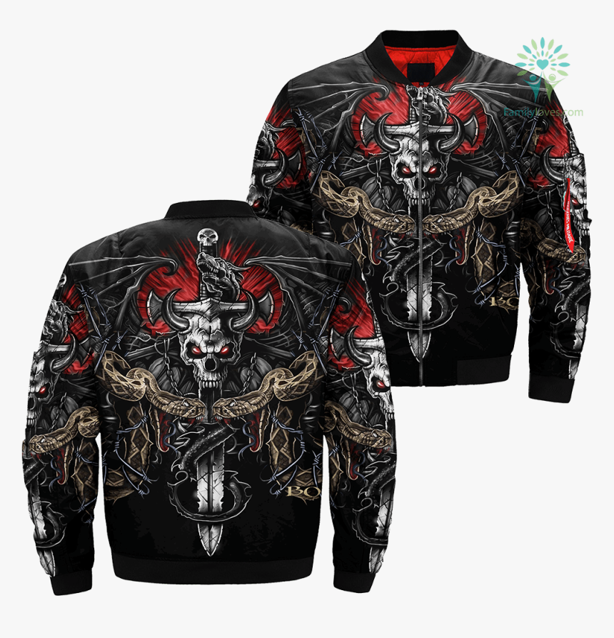 Gothic Anne Stokes Skulls Over Print Jacket %tag Familyloves - Rottweiler Jacket, HD Png Download, Free Download