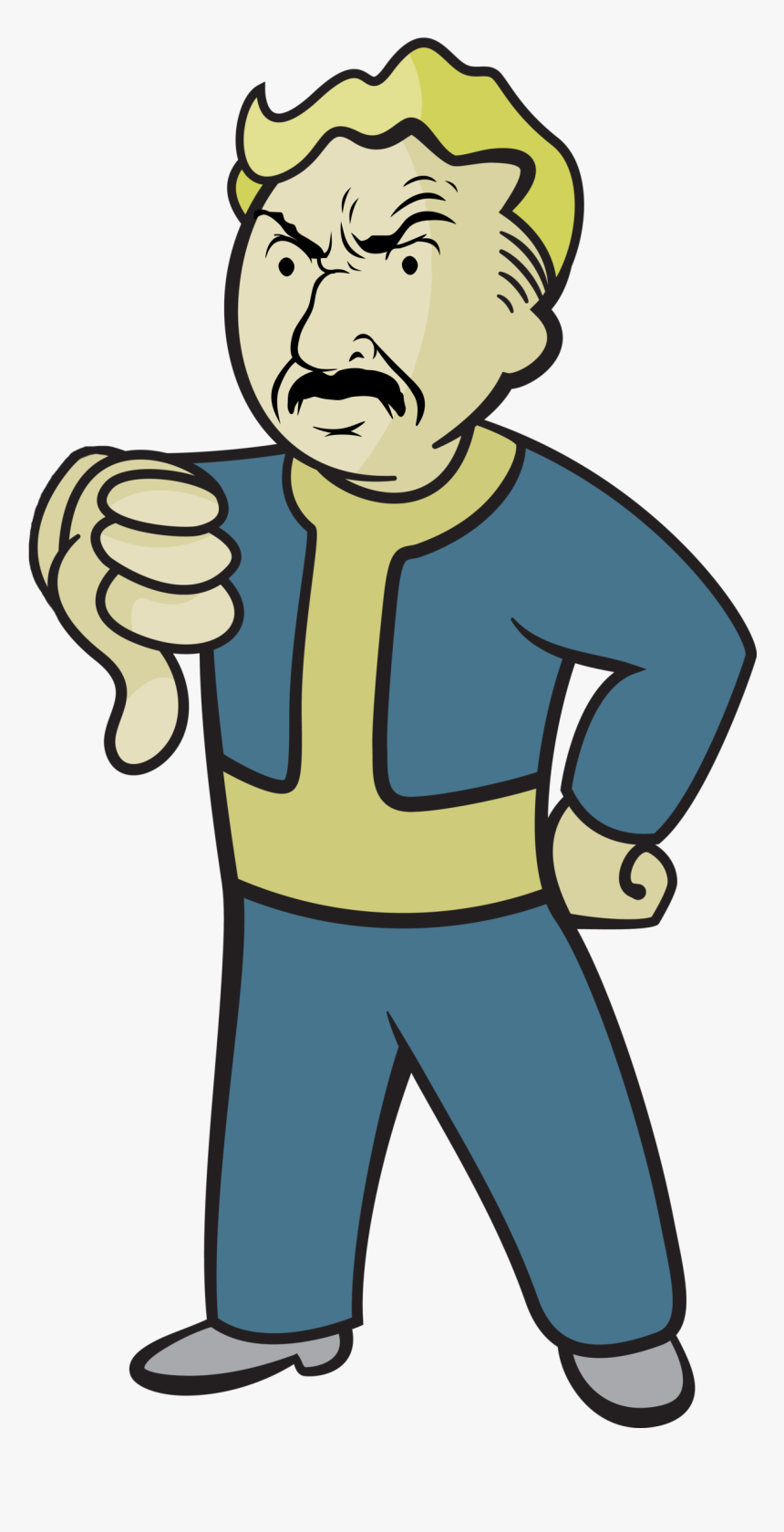 Fallout 4 Minecraft Standing Male Human Behavior Clip - Vault Boy Thumbs Up Transparent, HD Png Download, Free Download