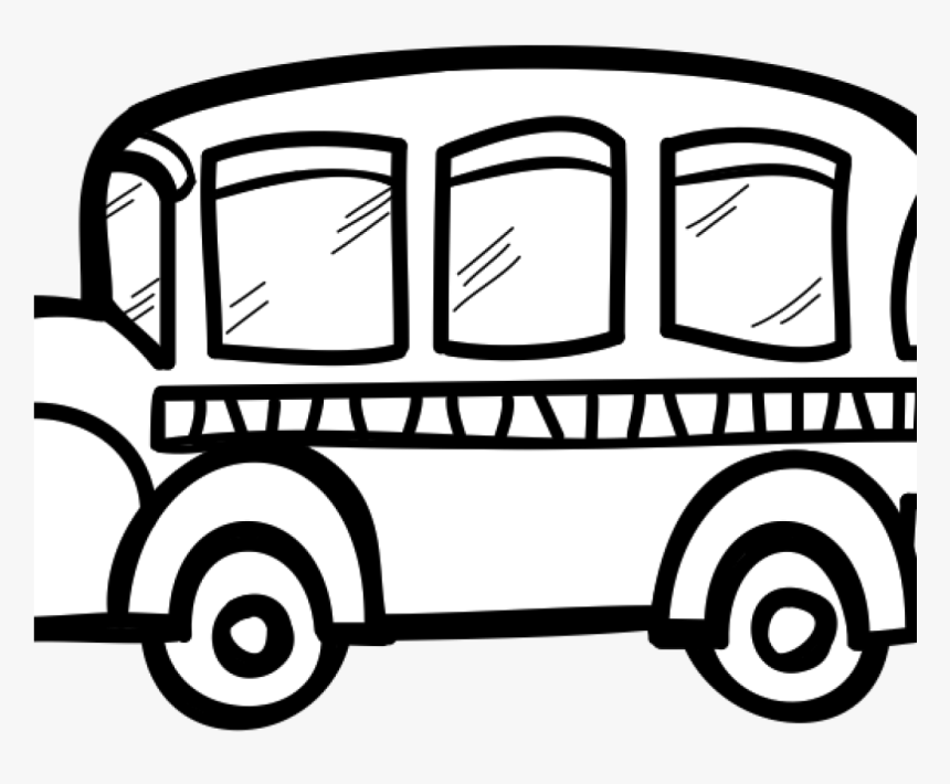 School Bus Clipart Black And White Mountain Clipart - Transparent Background Bus Clipart, HD Png Download, Free Download