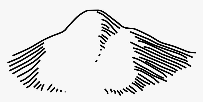 Transparent Mountain Outline Png - Mountain Symbol For Map, Png Download, Free Download